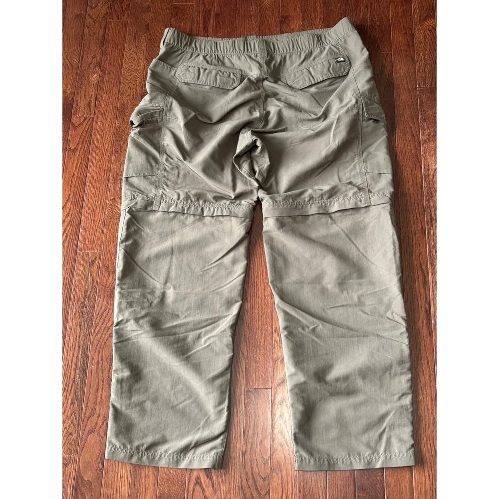 The North Face Mens Paramount Peak II Convertible Hiking Pants Brown Green XL